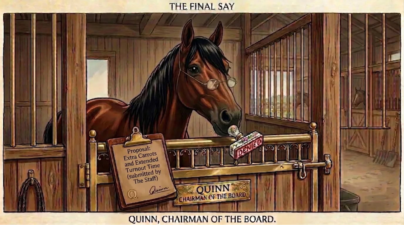 The Final Say — Quinn, Chairman of the Board, denying a proposal